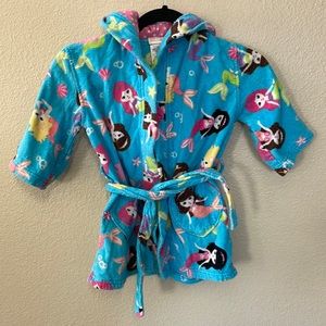 Toddler blue Mermaid hooded swim robe Size XS (3/4)